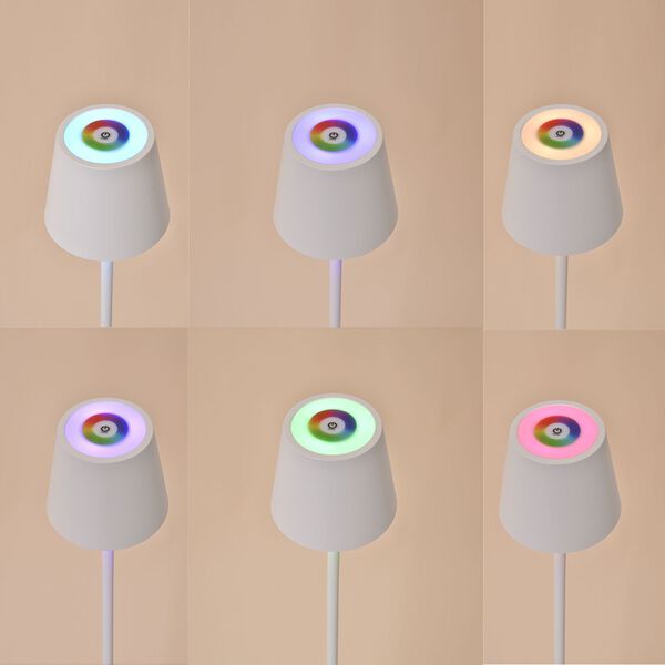 Kabellose Stehlampe mit Touch-Steuerung, Weiß, 18x118 cm image number 7