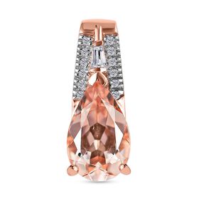 AA Morganit und Zirkon Anhänger- 2,02 ct.