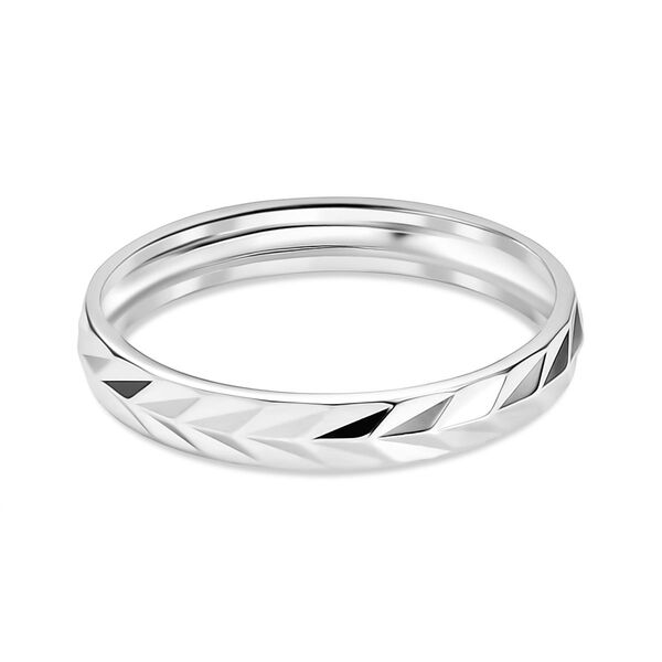 Strukturierter Bandring in 950 Platin image number 5