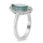 Grandidierit und Diamant Halo Ring 925 Silber Platin-Überzug image number 4