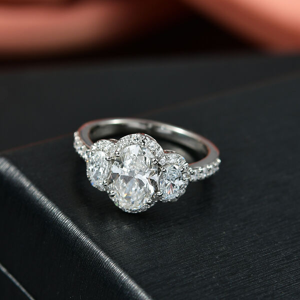 LUXURIANT DIAMOND - Lab Grown Diamant VS-EF IGI zertifiziert Ring, 950 Platin (Gr&ouml;&szlig;e 17.00) ca. 2.50 ct image number 2