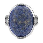 Lapislazuli Ring, Reiner Edelstahl (Größe 16.00) ca. 50.00 ct image number 0