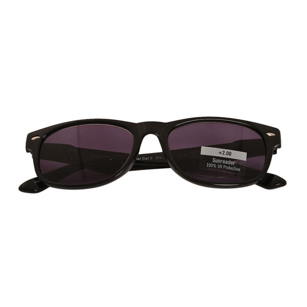 +2.00 Sonnenbrille, Blaulicht, schwarz