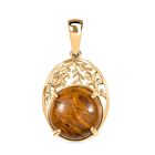 Skript Stein Anhänger Messing ca. 8,03 ct.