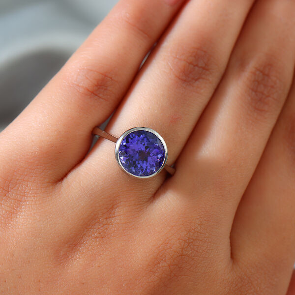 RHAPSODY AAAA Tansanit Solit&auml;r-Ring, 950 Platin  ca. 4,34 ct image number 3
