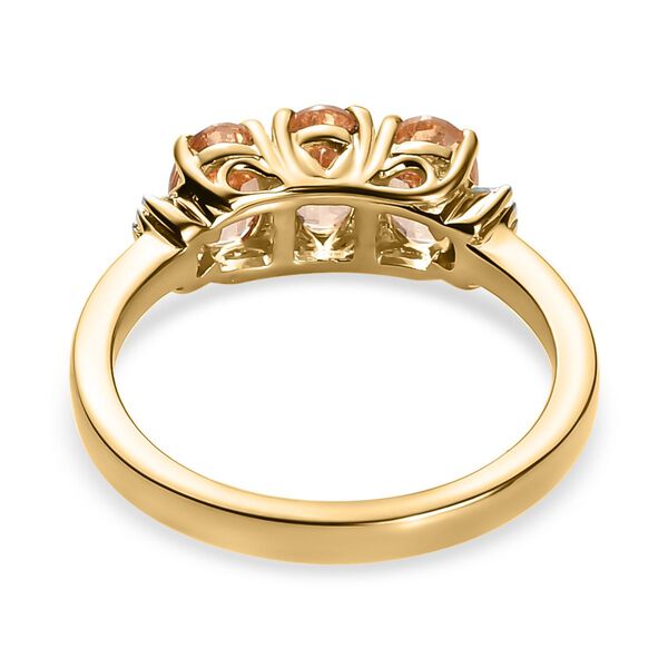 AA Ceylon kaiserlicher Granat und wei&szlig;er Diamant-Ring - 1,82 ct. image number 6