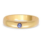 AA Tansanit Ring 925 Silber vergoldet  ca. 0,14 ct image number 0