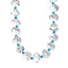 Kristall, Magnesit Halskette ca. 50 cm Nickelfreies Messing platiniert 830.00 ct