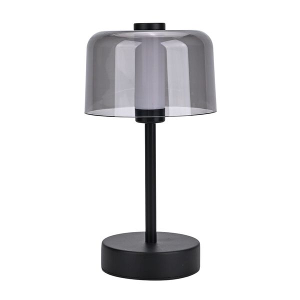 LIVEMORE Transparente Pilz-Tischlampe, kabellos, wiederaufladbar, 3 Lichtfarben, Smart Touch, Schwarz image number 5