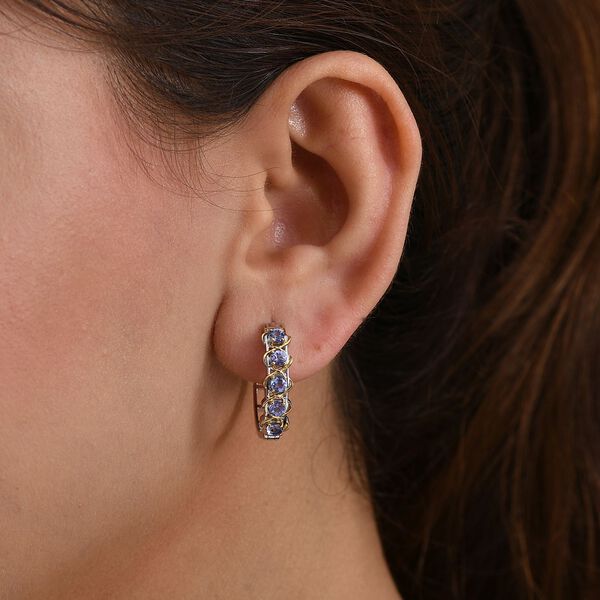 D’Joy zweifarbige Tansanit Creolen - 1 ct. image number 2