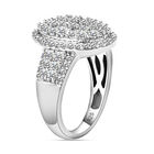 88 Facetten Moissanit-Ring, 925 Silber platiniert  ca. 1,17 ct image number 4