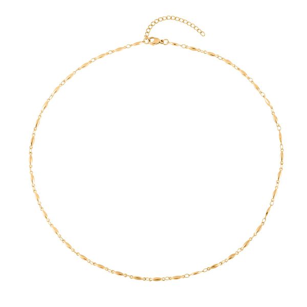 Feine Spindel-Gliederkette, ca. 50 cm, Edelstahl, ca. 8,50g, goldfarben image number 4