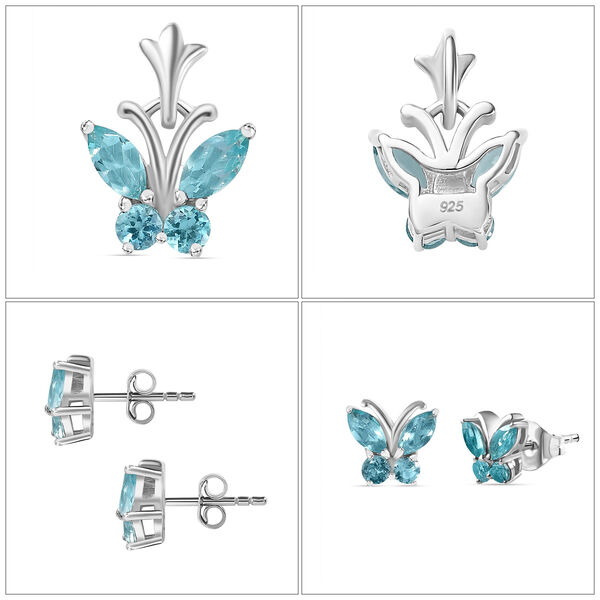 Paraiba-Apatit Schmuckset - 1,68 ct. image number 5