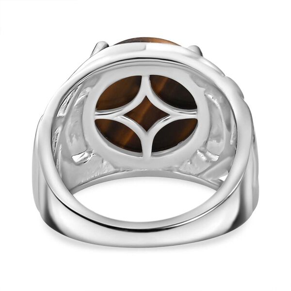 Tigerauge Ring Messing (Gr&ouml;&szlig;e 17.00) ca. 6,82 ct image number 6