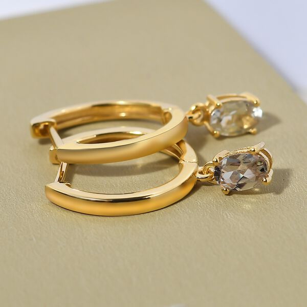 Turkizit Solit&auml;r-Creolen in Silber image number 2