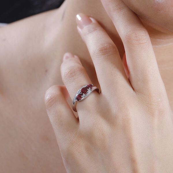 Roter Granat und Orissa Rose Granat Ring - 1,06 ct. image number 3
