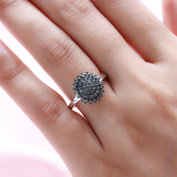 Alexandrit Cluster Ring in Silber image number 3
