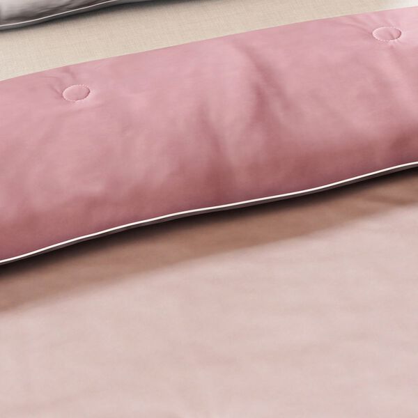 Serenity Night Wende-Kühlsteppdecke, Zwei-Ton, 135×200cm, Dunkelrosa und Beige image number 5