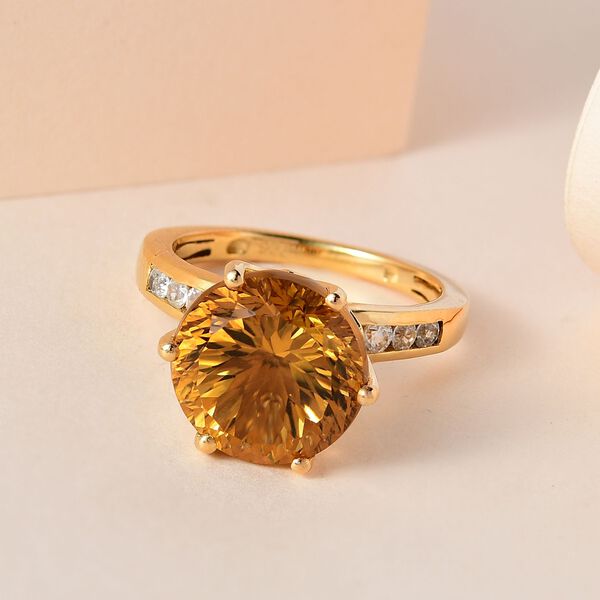 Citrin und Zirkon Ring - 7,59 ct. image number 2