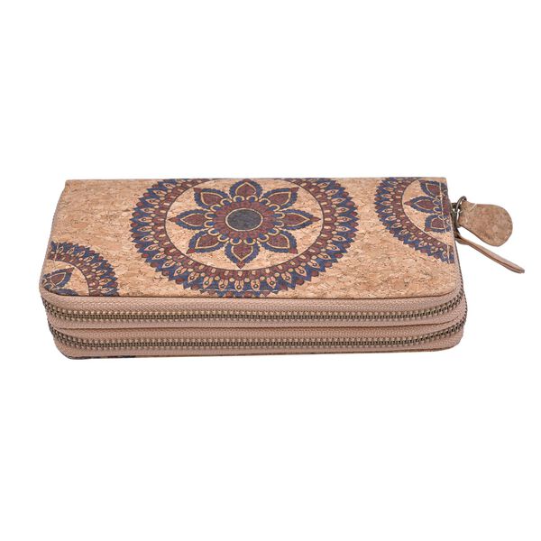 Brieftasche aus Naturkork mit RFID-Schutz, Traumf&auml;nger Muster image number 3