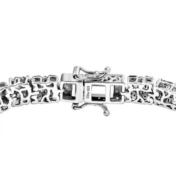D'Joy Blauer Diamant Armband ca. 19 cm 925 Silber rhodiniert ca. 5.00 ct
