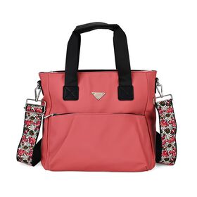 Praktischer Shopper mit verstellbarem Riemen, Korallfarben