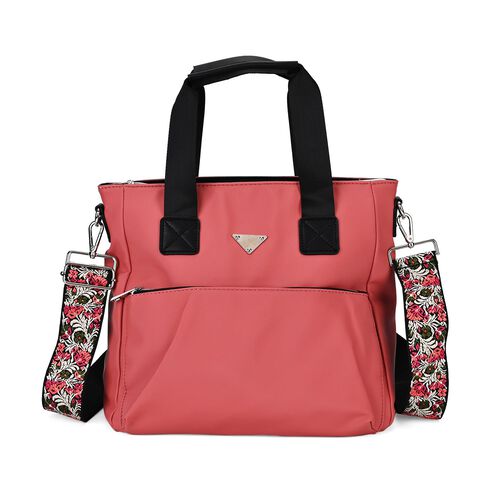 Tote-Crossbody-Tasche - mit verstellbarem Riemen und praktischen Fächern, 33 x 13 x 30 cm, Grün