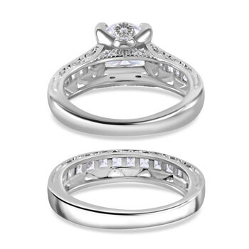 LUSTRO STELLA 2er-Set- Zirkonia Ring - 5,75 ct.