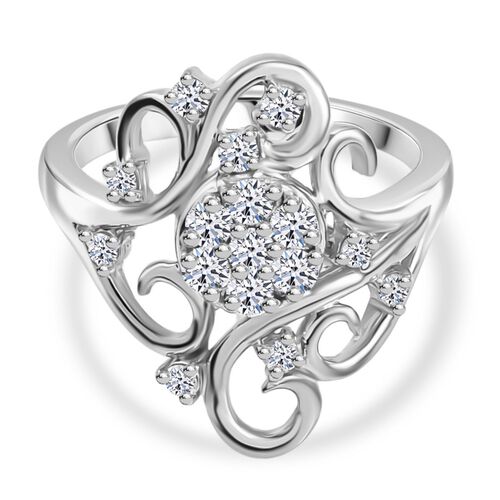 LUXURIANT DIAMOND - Lab Grown Diamant SI Ring 925 Silber rhodiniert (Größe 17.00) ca. 0.50 ct image number 0