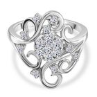 LUXURIANT DIAMOND - Lab Grown Diamant SI Ring 925 Silber rhodiniert (Größe 17.00) ca. 0.50 ct