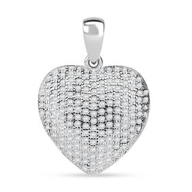 Lustro Stella Weißer Zirkonia Anhänger 925 Silber rhodiniert