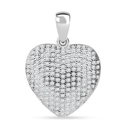 Lustro Stella Wei&szlig;er Zirkonia Anh&auml;nger 925 Silber rhodiniert