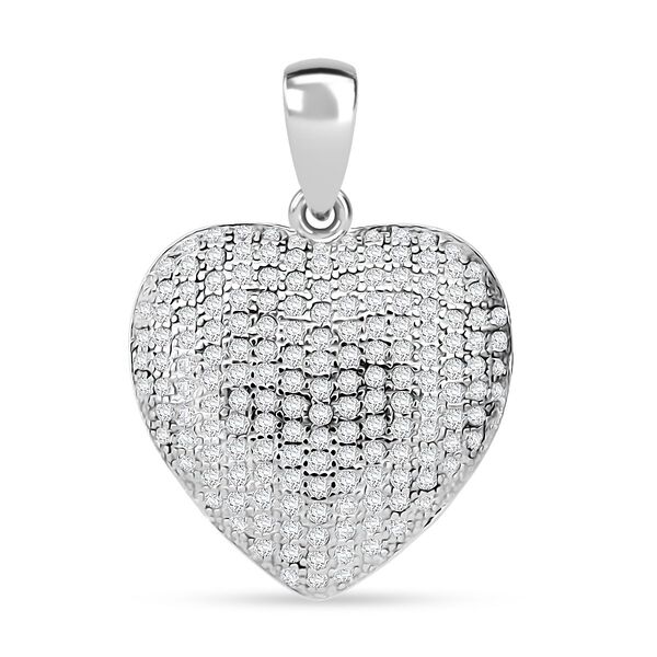 Lustro Stella Wei&szlig;er Zirkonia Anh&auml;nger 925 Silber rhodiniert