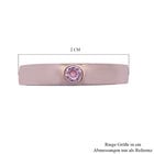 Simulierter Rosa Diamant Band Ring 925 Silber Roségold image number 3