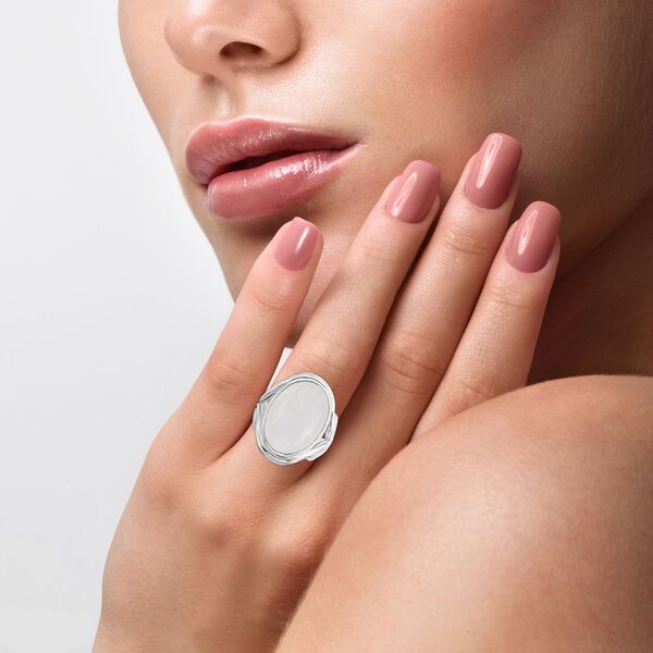 Royal Bali Kollektion - Regenbogen Mondstein Ring - 20 ct. image number 2