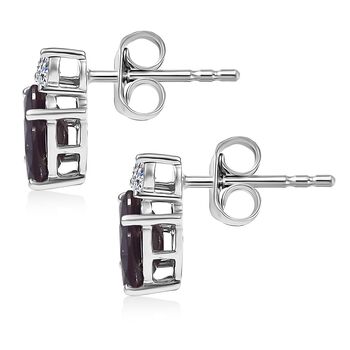 AAA Lab Grown Alexandrit, Lab Grown Diamant Ohrringe 417 Gold ca. 3.00 ct