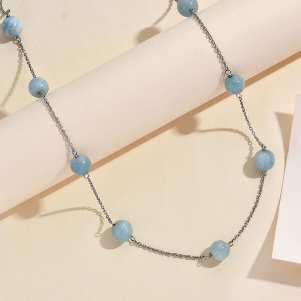 Aquamarin Halskette, 50 cm - 40 ct. image number 2