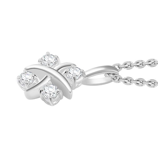 Weißer Zirkonia Schmuckset 925 Silber und Edelstahl image number 4