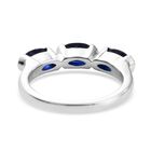 AAA Kyanit 3 Stein Ring 925 Silber Platin-Überzug image number 4