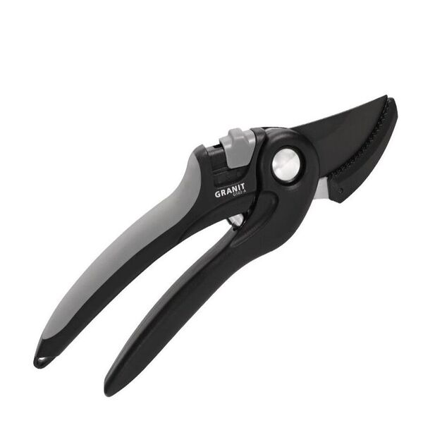 GRANIT BLACK EDITION Profi-Gartenschere GS02-A, PTFE-beschichtet, ergonomischer Softgriff