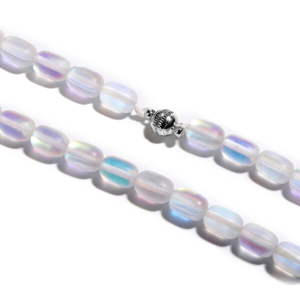 Wei&szlig;e Mystic-Glas Halskette, ca. 50 cm lang, mit Magnetschloss image number 5