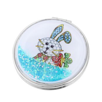 2er-Set- mehrfarbiger Kristall- und Glas-Schl&uuml;sselanh&auml;nger und Spiegel