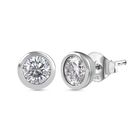 Moissanit Ohrringe 925 Silber rhodiniert ca. 0.88 ct