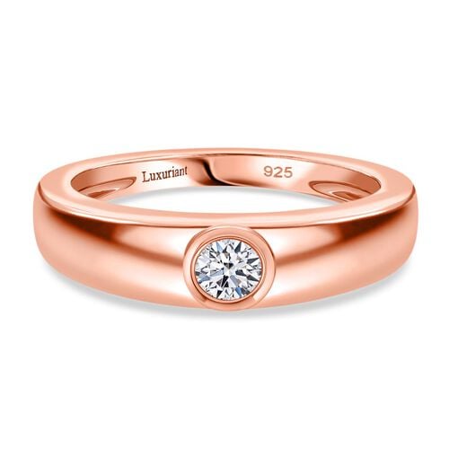 LUXURIANT DIAMOND - Lab Grown Diamant VS-EF Ring 925 Silber 750 Roségold Vermeil (Größe 17.00) (10-15 Werktage Lieferzeit) ca. 0.25 ct image number 0