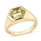 Ouro Verde-Quarz Herren Ring 925 Silber 585 Vergoldet (Größe 22.00) ca. 4,31 ct image number 3
