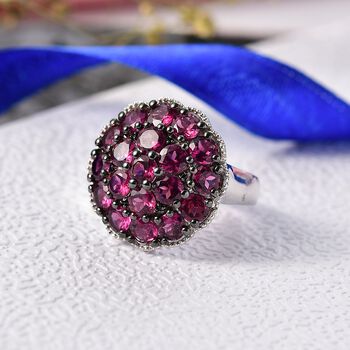 D'Joy Rhodolith Granat und schwarzer Spinell Ring - 6 ct.