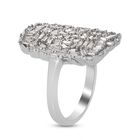Diamant Cluster Ring 925 Silber Platin-Überzug image number 4