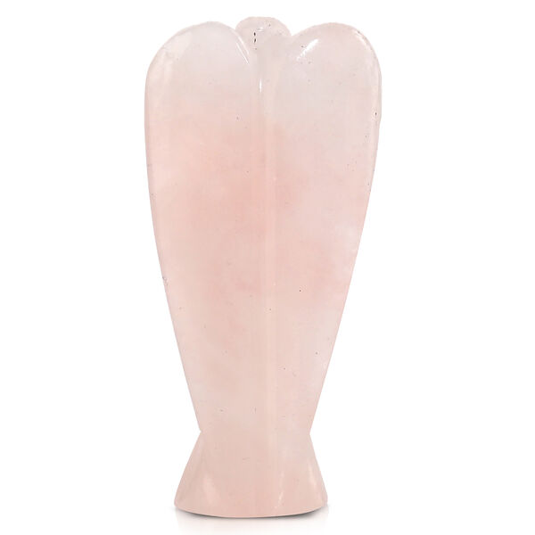 LIVMORE - Handgeschnitzte Schutzengel Figur Rosenquarz ca. 7,62 cm image number 3