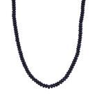 Blaue Sandstein Halskette, ca. 45 cm+ 5 cm extender, Reiner Edelstahl ca. 200.00 ct