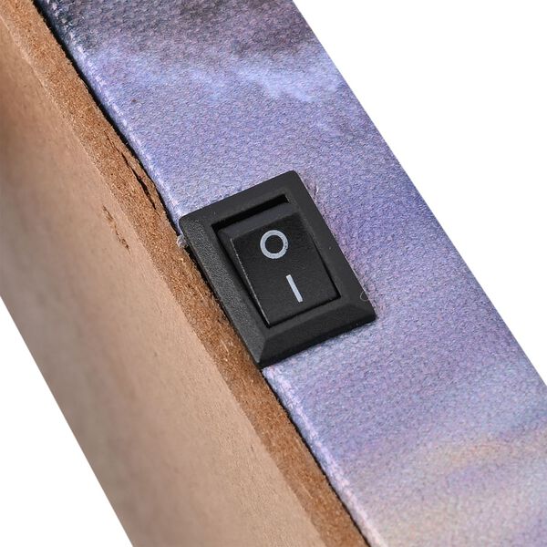 Winterdruck auf Leinwand mit LED- und Glasfaserlicht, 30x40 cm, 3AA (nicht inkl.), Schneemann image number 3